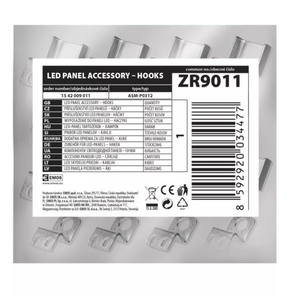 EMOS LED panel kampók 120×30cm ZR9011