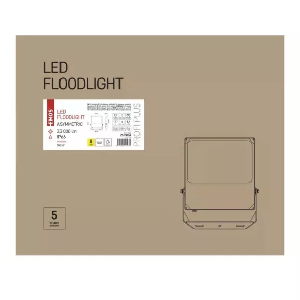 EMOS PROFI+ LED reflektor asymmetric 300W 33000lm IP66 természetes fehér ZS1300A
