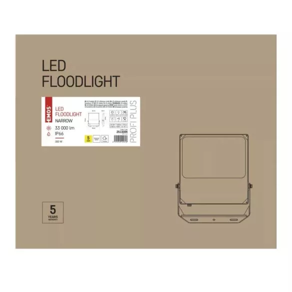 EMOS PROFI+ LED reflektor narrow 300W 33000lm IP66 természetes fehér ZS1300N