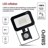 EMOS LED REFLEKTOR SIMPO 20W 2000LM IP44 NW PIR ZS2323