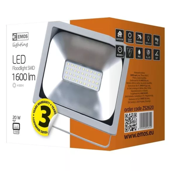 EMOS LED REFLEKTOR 20W PROFI NW ZS2620