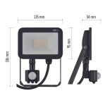 EMOS Profi LED reflektor 20W 2200lm mozgásérzékelőve IP65 term. fehér ZS2722