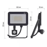 EMOS Profi LED reflektor 30W 3300lm mozgásérzékelőve IP65 term. fehér ZS2732