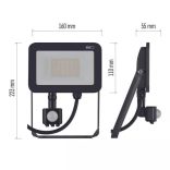 EMOS Profi LED reflektor 30W 3300lm mozgásérzékelőve IP65 term. fehér ZS2732