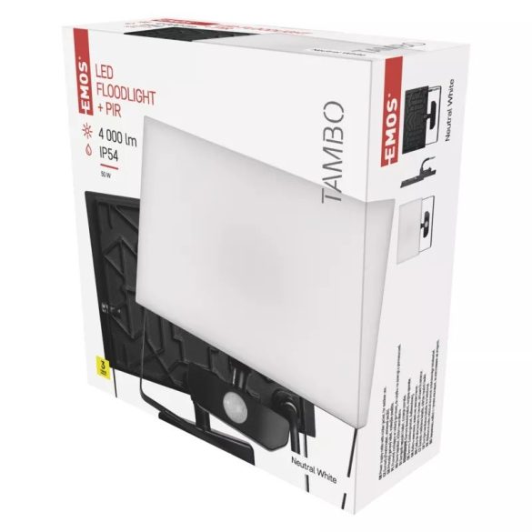 EMOS LED REFLEKTOR PIR TAMBO 50W NW ZS2941