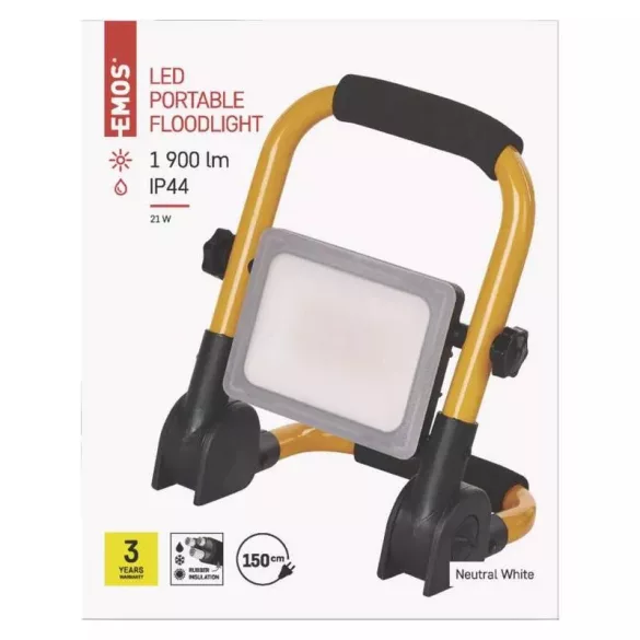 EMOS LED reflektor hordozható 21W 1900lm IP44 természetes fehér ZS3322