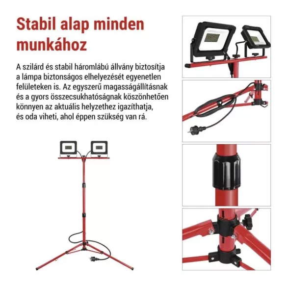 EMOS ELION LED REFLEKTOR 2X 30W + háromlábú állvány