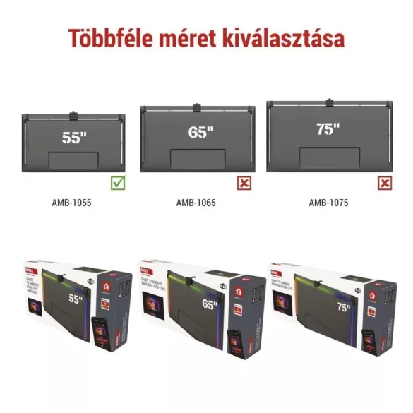 GOSMART AMBIENT LED RGB TV VILÁGÍTÁS 55"(139cm) ZTV55