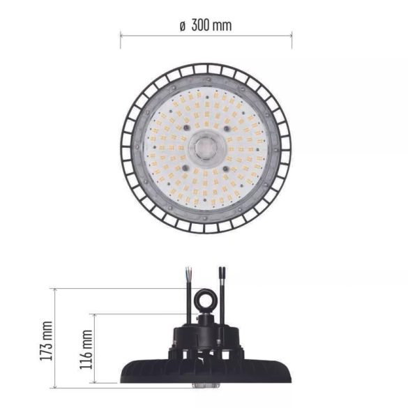 EMOS LED HIGHBAY ipari mennyezeti lámpa PROFI PLUS 150W IP65 120° ZU215.12