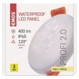 EMOS Exclusive LED panel beépíthető 6W 400lm IP65 meleg fehér  ZV1111