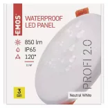 EMOS Exclusive LED panel beépíthető 11W 850lm IP65 természetes fehér  ZV1132