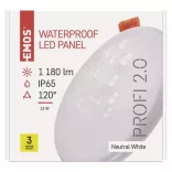 EMOS LED panel beépíthető 13W 1180lm IP65 természetes fehér ZV1142