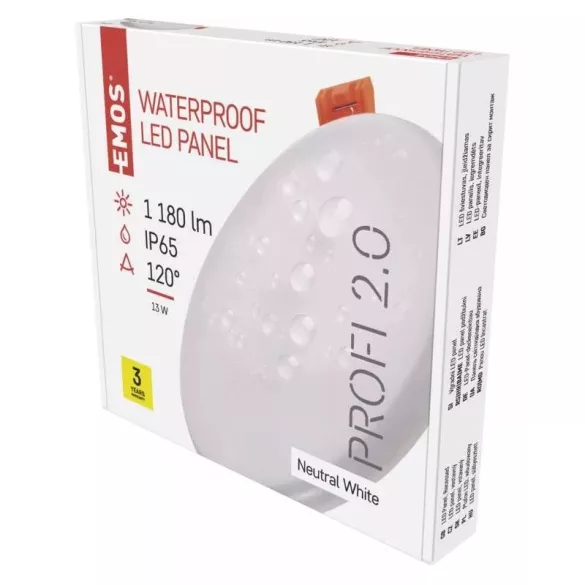 EMOS LED panel beépíthető 13W 1180lm IP65 természetes fehér ZV1142