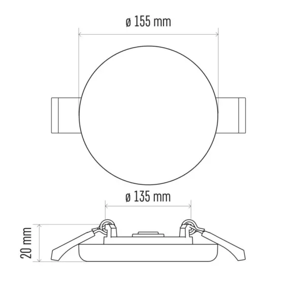 EMOS LED panel beépíthető 13W 1180lm IP65 természetes fehér ZV1142