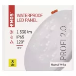 EMOS LED panel beépíthető 18W 1530lm IP65 természetes fehér  ZV1152