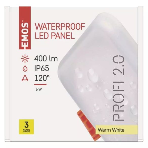 EMOS Exclusive LED panel beépíthető 6W 400lm meleg fehér fehér ZV2111