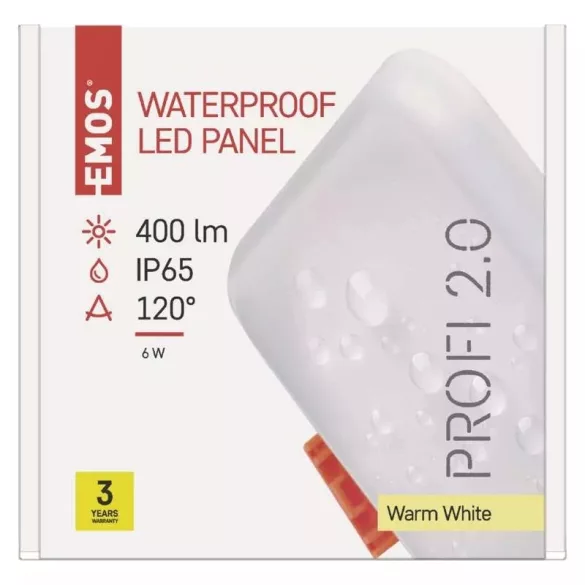 EMOS Exclusive LED panel beépíthető 6W 400lm meleg fehér fehér ZV2111