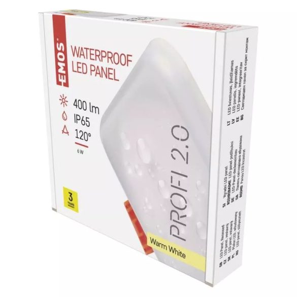 EMOS Exclusive LED panel beépíthető 6W 400lm meleg fehér fehér ZV2111
