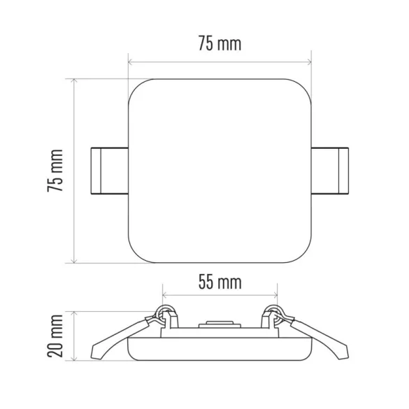 EMOS Exclusive LED panel beépíthető 6W 400lm meleg fehér fehér ZV2111