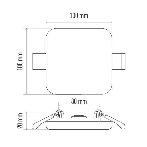 EMOS Exclusive LED panel beépíthető 8W 525lm IP65 term. fehér ZV2122