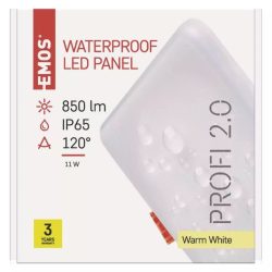   EMOS Exclusive LED panel beépíthető 11W 850lm IP65 meleg fehér ZV2131