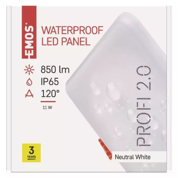 EMOS Exclusive LED panel beépíthető 11W 850lm IP65 természetes fehér ZV2132