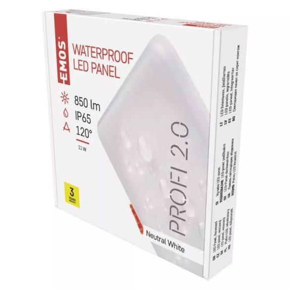 EMOS Exclusive LED panel beépíthető 11W 850lm IP65 természetes fehér ZV2132