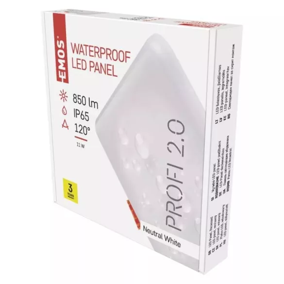 EMOS Exclusive LED panel beépíthető 11W 850lm IP65 természetes fehér ZV2132