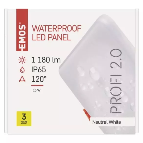 EMOS LED panel beépíthető 13W 1180lm IP65 természetes fehér  ZV2142