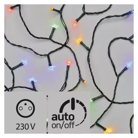 EMOS KARÁCSONYI FÉNYF CLASSIC 10M 100LED IP44 IDŐZÍTŐ SZÍNES ZY0817T