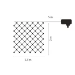 KARÁCSONYI FÉNYFÜZÉR 105 LED 1,5×2 M WW ZY1446T