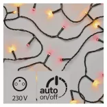 KARÁCSONYI FÉNYF FIREFLY 12M 120LED IP44 VINTAGE/PIROS ZY1908T