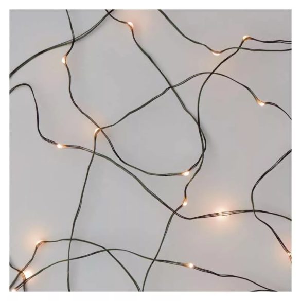 KARÁCSONYI FÉNYF NANO 7.5M 75LED IP44 ZÖLD VEZ IDŐZÍTŐ VINTA ZY1922T