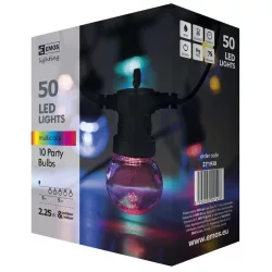   HOME DECO PARTY FÉNYF 5M 50LED 10×G ÁTL.BÚRA IP44 SZÍNES