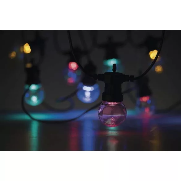 HOME DECO PARTY FÉNYF 5M 50LED 10×G ÁTL.BÚRA IP44 SZÍNES