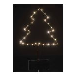 EMOS ZY1961 Karácsonyi Fénydekoráció, Fenyőfa, 30 Led, 3xAA, Időzítő, Meleg Fehé