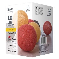 CÉRNAGÖMB FÉNYFÜZÉR ŐSZ 2×AA WW IDŐZÍTŐVEL