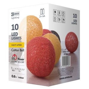 CÉRNAGÖMB FÉNYFÜZÉR ŐSZ 2×AA WW IDŐZÍTŐVEL