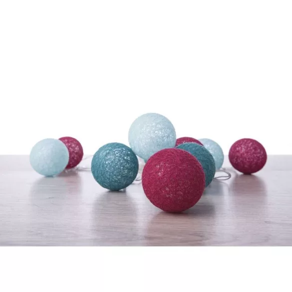 EMOS HOME DECO fényfüzér CÉRNALABDA TAVASZ 1M, 10LED, 2xAA, időzítő, ZY1965