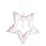 KARÁCSONYI GARLAND FA CSILLAG 10LED 3xAA IDŐZÍTŐ MELEG FEHÉR ZY1968