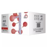 HOME DECO FÉNYF BIG CHERRY 4M 40LED IP44 IDŐZÍTŐ PIROS ZY2024T