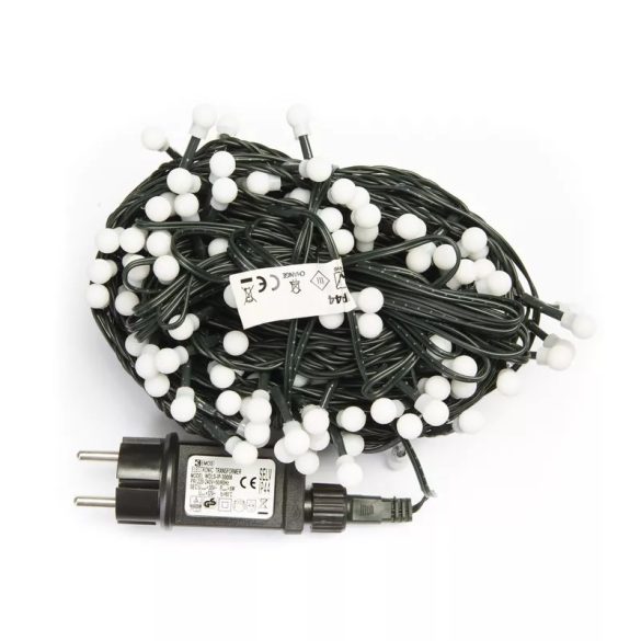 KARÁCSONYI FÉNYF CHERRY MULTIF 20M 200LED IP44 HIDEG FEHÉR ZY2028