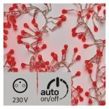 KARÁCSONYI FÉNYF CHERRY SÜNI 2.4M 288LED IP44 IDŐZÍTŐ PIROS ZY2029T