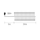 KARÁCSONYI FÉNYF NANO SÜNI 2.4M 288LED IP44 IDŐZÍTŐ KÉK