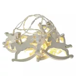 KARÁCSONYI GIRLAND FA PARIPA 10LED 2×AA IDŐZÍTŐ MELEG FEHÉR ZY2063