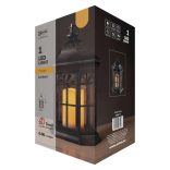 HOME DECO LÁMPÁS GYERTYÁVAL FEKETE 3×AAA ID VINTAGE ZY2117