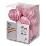 HOME DECO FÉNYF PAPÍR LAMPION LILA 10LED 2xAA IDŐZ. MELEG F