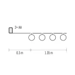 HOME DECO FÉNYF PAPÍR LAMPION LILA 10LED 2xAA IDŐZ. MELEG F