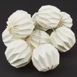HOME DECO FÉNYF PAPÍR LAMPION FEHÉR 10LED 2xAA IDŐZ. MELEG F
