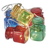 EMOS Home Dekoráció színes üvegcsék 1.5M 18LED 3xA időzítővel, meleg fehér